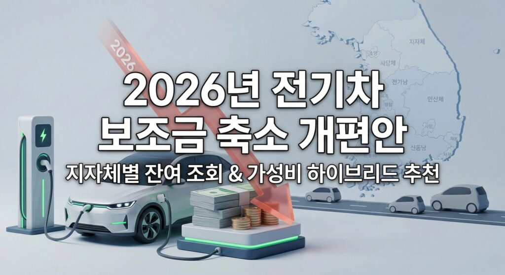 2026년 전기차 보조금 축소 시각화 이미지