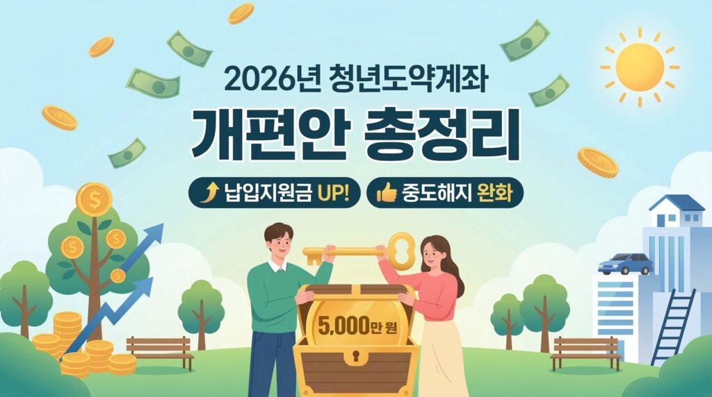 2026년 청년도약계좌 개편안 중도해지 방지 및 납입지원금 혜택 정리 썸네일