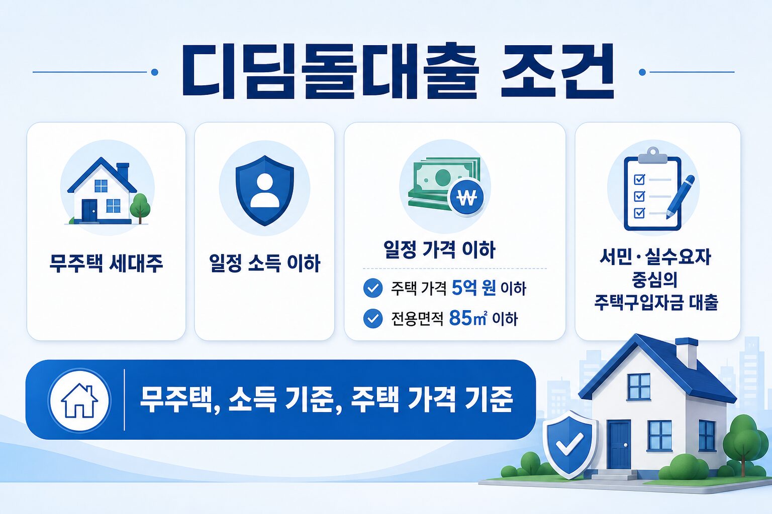디딤돌대출 조건 핵심 요약 인포그래픽