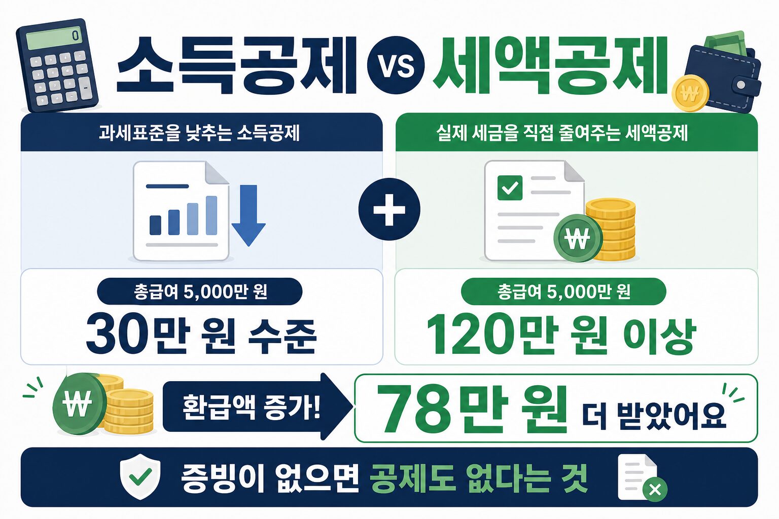 연말정산 환급금 핵심 원리 인포그래픽